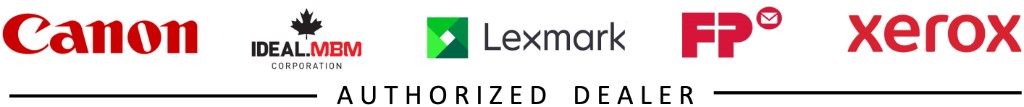 Authorized dealer for Canon, Ideal MBM, Lexmark, FP, and Xerox
