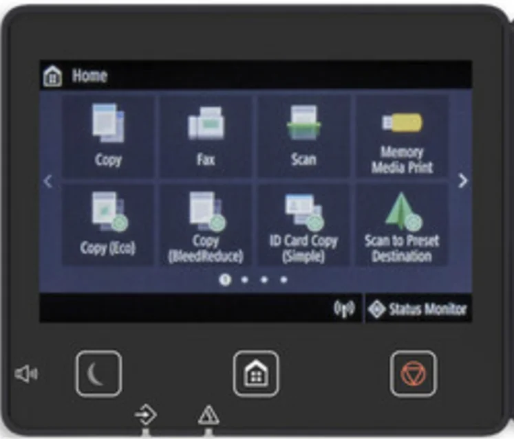 Canon Color imageCLASS X MF1333C 5-inch colour touchscreen Home screen