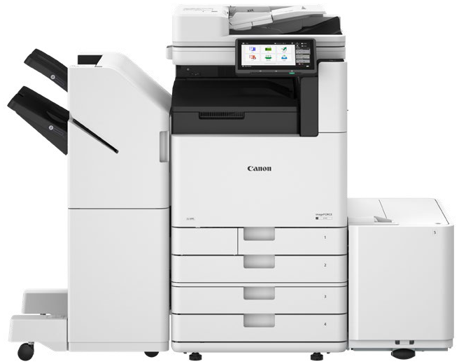 Canon imageFORCE 4125 with optional finisher and paper deck