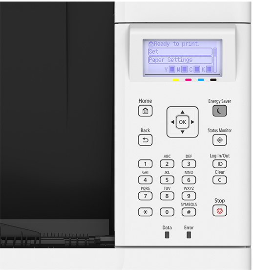 Canon imageFORCE C1935P 5-line LCD panel and keypad