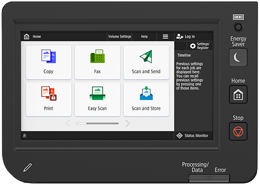 Canon imageFORCE C3026 touch panel detail