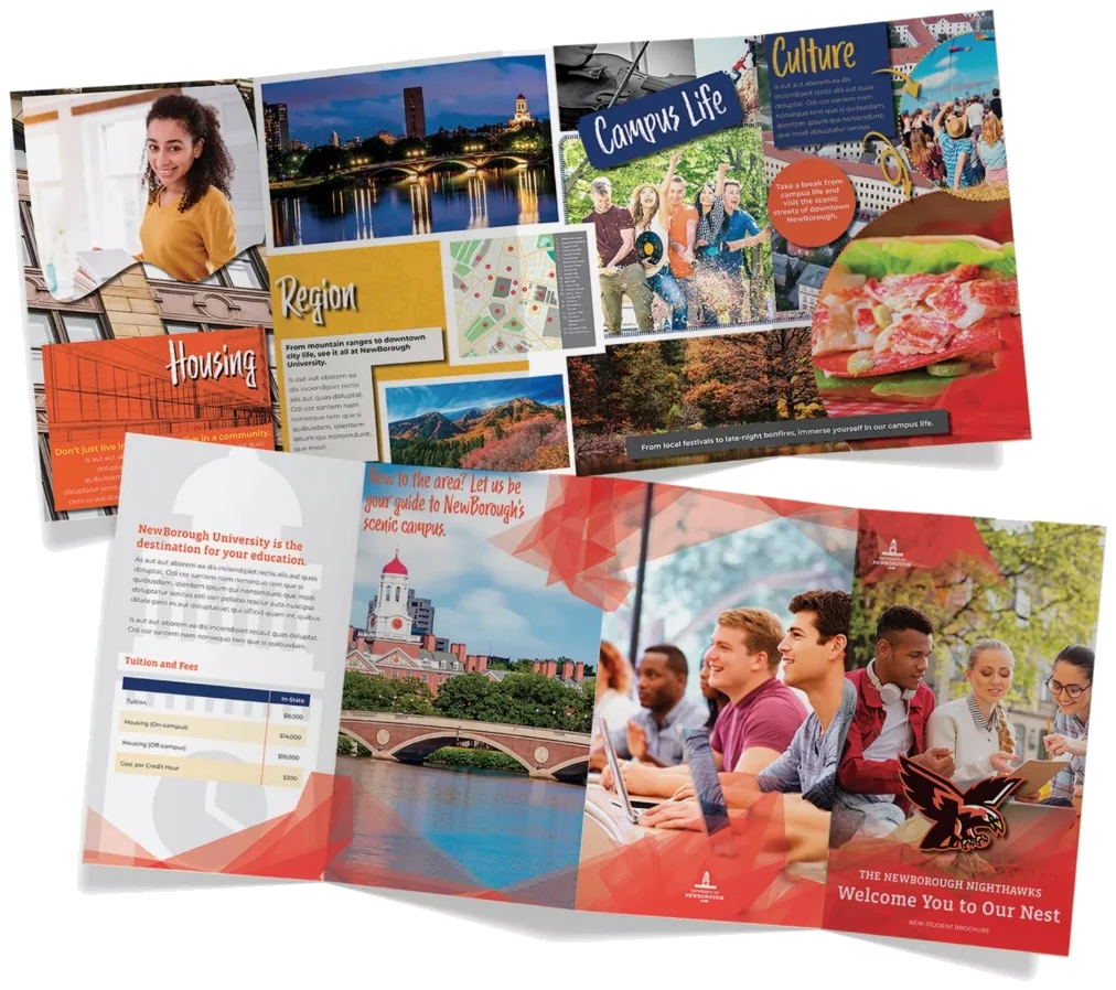 Example finished print spreads produced by the Canon imagePRESS V family