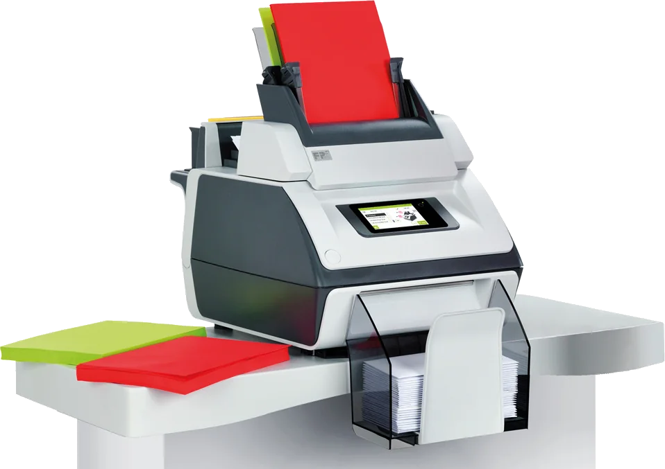 FP FPi 700 folder inserter feeding, folding and inserting mail