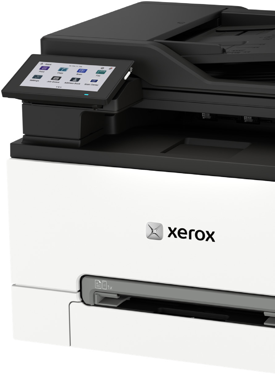 Xerox® XC2432 control panel and single-pass document feeder detail
